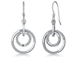 Load image into Gallery viewer, Sterling Silver Double  Circle Drop Earrings - JOOLS By Jenny Brown
