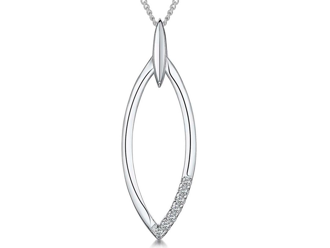 Sterling Silver Open Oval Pendant - JOOLS By Jenny Brown