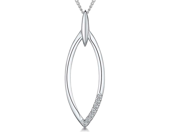 Sterling Silver Open Oval Pendant - JOOLS By Jenny Brown