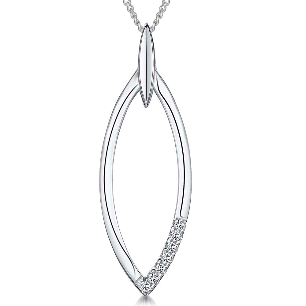 Sterling Silver Open Oval Pendant - JOOLS By Jenny Brown