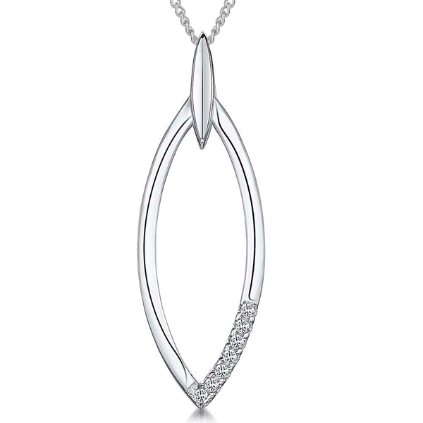 Sterling Silver Open Oval Pendant - JOOLS By Jenny Brown