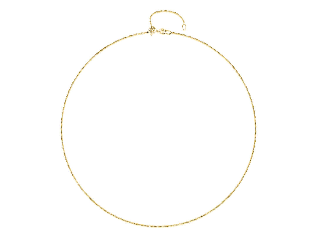 Yellow Gold Vermeil Curb Chain  16-18 inch  available in other sizes-JOOLS by jenny brown