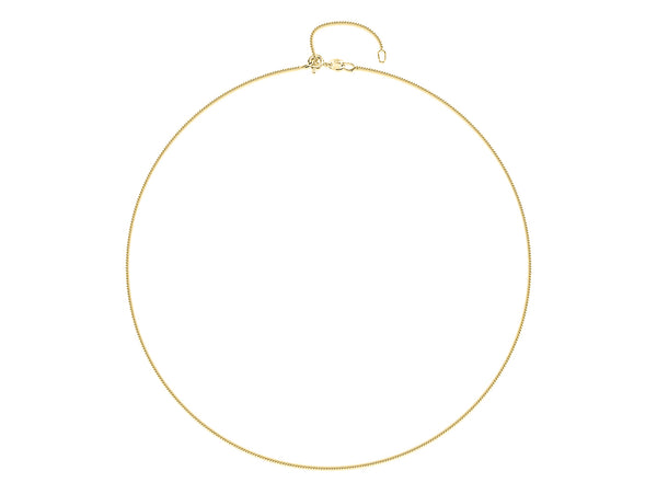 Yellow Gold Vermeil Curb Chain  16-18 inch  available in other sizes-JOOLS by jenny brown