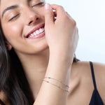 Load image into Gallery viewer, Silver  chain bracelet with small beads -JOOLS by Jenny Brown
