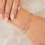 Load image into Gallery viewer, Sterling Silver Stranded Chain Bracelet  With Silver Balls JOOLS by Jenny Brown
