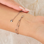 Load image into Gallery viewer, Sterling Silver Stranded Chain Bracelet  With Silver Balls JOOLS by Jenny Brown
