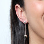 Load image into Gallery viewer, Sterling Silver Arrow Drop Earrings - JOOLS By Jenny Brown
