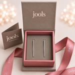 Load image into Gallery viewer, Sterling Silver Long  Triangle Shape  Drop Earrings
