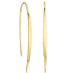 Load image into Gallery viewer, Yellow Gold Polished Pull Through Threader Earrings-JOOLS by Jenny Brown
