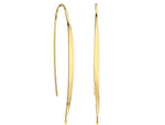 Load image into Gallery viewer, Yellow Gold Polished Pull Through Threader Earrings-JOOLS by Jenny Brown
