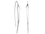 Load image into Gallery viewer, Sterling Silver Pull Through  Diamond Tip  Style Threader Earrings
