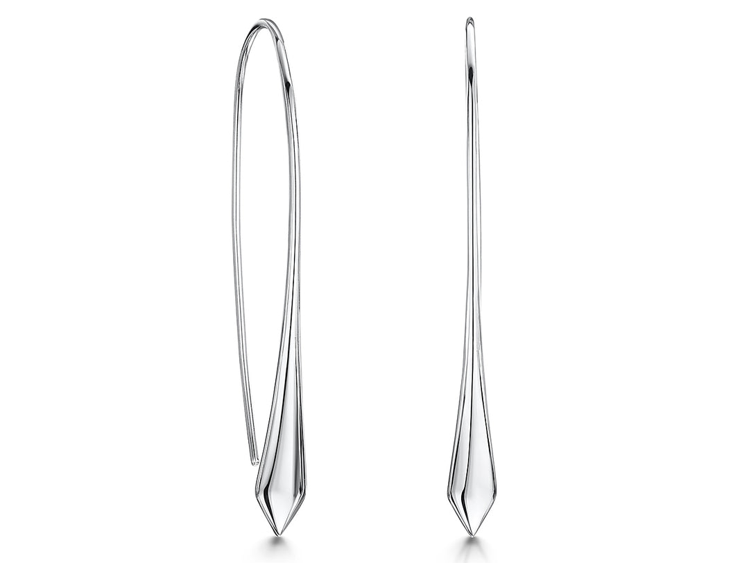 Sterling Silver Pull Through Earrings