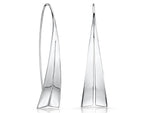 Load image into Gallery viewer, Sterling Silver Sail Shape Pull Through Earrings
