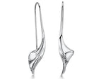 Load image into Gallery viewer, Sterling Silver Pull Through Twisted Wave Threader Earrings
