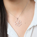 Load image into Gallery viewer, Sterling Silver Multi Petal Flower Pendant - JOOLS By Jenny Brown
