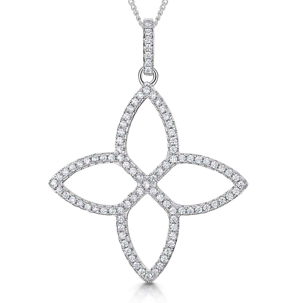 Sterling Silver Pointed Petal Pendant-JOOLS by Jenny Brown