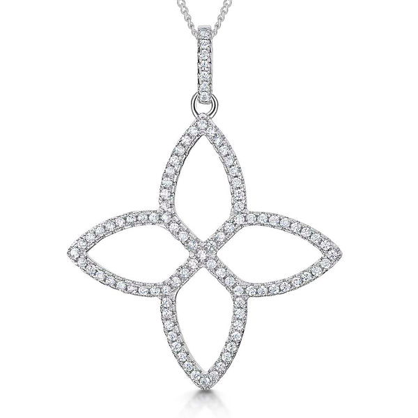 Sterling Silver Pointed Petal Pendant-JOOLS by Jenny Brown