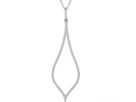 Load image into Gallery viewer, Sterling Silver Long Teardrop  Art Deco Pendant-JOOLS by Jenny Brown
