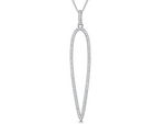 Load image into Gallery viewer, Sterling Silver Long Narrow Oval Pendant- JOOLS By Jenny Brown
