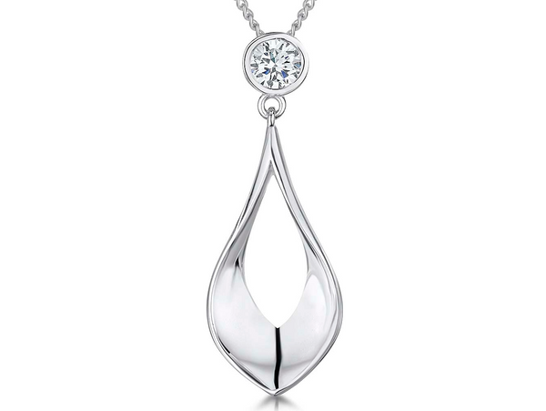 Sterling Silver Nested Pear Shape Pendant-JOOLS by Jenny Brown