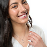 Load image into Gallery viewer, Sterling Silver Cubic Zirconia Open Heart Pendant-JOOLS by Jenny Brown
