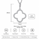 Load image into Gallery viewer, Sterling Silver Cubic Zirconia Clover Pendant
