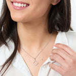 Load image into Gallery viewer, Sterling  Silver Clover Flower Pendant Set With Cubic Zirconia - JOOLS By Jenny Brown
