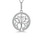 Load image into Gallery viewer, Sterling Silver Cubic Zirconia Tree Of Life Pendant-JOOLS b y Jenny Brown
