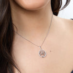 Load image into Gallery viewer, Sterling Silver Cubic Zirconia Tree Of Life Pendant-JOOLS b y Jenny Brown
