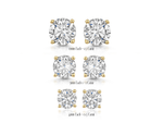 Load image into Gallery viewer, Solitaire Stud 1 Carat Lab Grown Diamond Earrings Set in 9ct Yellow Gold
