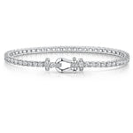 Load image into Gallery viewer, Sterling Silver 4mm Tennis Bracelet With Buckle Clasp-JOOLS by Jenny Brown
