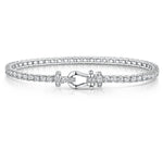Load image into Gallery viewer, Sterling Silver Tennis Bracelet With Buckle Clasp - 3mm
