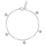 Load image into Gallery viewer, Sterling Silver Clover Charm Bracelet
