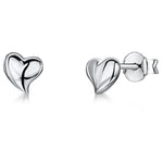Load image into Gallery viewer, Sterling Silver Heart Offset Earrings RRP £35
