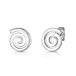 Load image into Gallery viewer, Sterling Silver Twirl Studs
