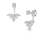 Load image into Gallery viewer, Sterling Silver Cubic Zirconia Lotus Flower Shape Earrings

