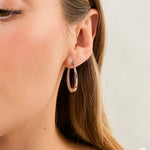Load image into Gallery viewer, Sterling Silver Plain Oval Hoops Earrings -JOOLS by Jenny Brown
