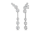 Load image into Gallery viewer, Sterling Silver 7 Stone Graduated  Drop Bubble Earrings
