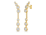 Load image into Gallery viewer, Yellow Gold 7 Stone  Bubble Earrings
