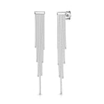 Load image into Gallery viewer, Sterling Silver Stranded Chain  Drop Earrings-JOOLS by Jenny Brown
