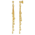 Load image into Gallery viewer, Yellow Gold Tassel Drop Earrings -JOOLS by Jenny Brown
