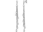Load image into Gallery viewer, A pair of sterling silver tassel drop earrings with polished beaded ends 7.4cm long-JOOLS by Jenny Brown
