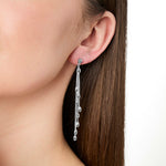 Load image into Gallery viewer, Sterling Silver Tassel Drop Earrings
