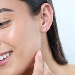 Load image into Gallery viewer, Sterling Silver Heart Solitaire Stud Earrings-JOOLS by Jenny Brown
