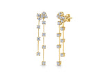 Load image into Gallery viewer, Yellow Gold Cubic Zirconia Scatter Earrings
