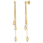 Load image into Gallery viewer, Yellow Gold Earrings With Dangling Geometric Shapes
