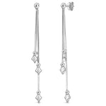 Load image into Gallery viewer, Silver earrings with dangling geometric shapes -JOOLS by Jenny Brown
