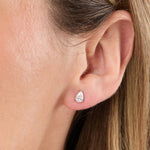 Load image into Gallery viewer, Sterling Silver Stud Earring With 4x6mm Pear Shaped Cubic Zirconia JOOLS by Jenny Brown
