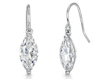 Load image into Gallery viewer, Sterling Silver Large  Marquise Drop Earrings
