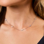 Load image into Gallery viewer, Sterling Silver Emerald Cut Cubic Zirconia Necklace-JOOLS by Jenny Brown
